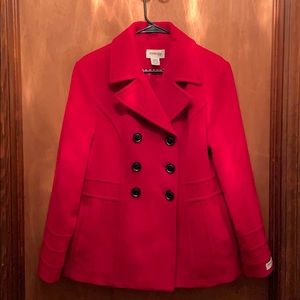 Red St. John’s Bay peacoat